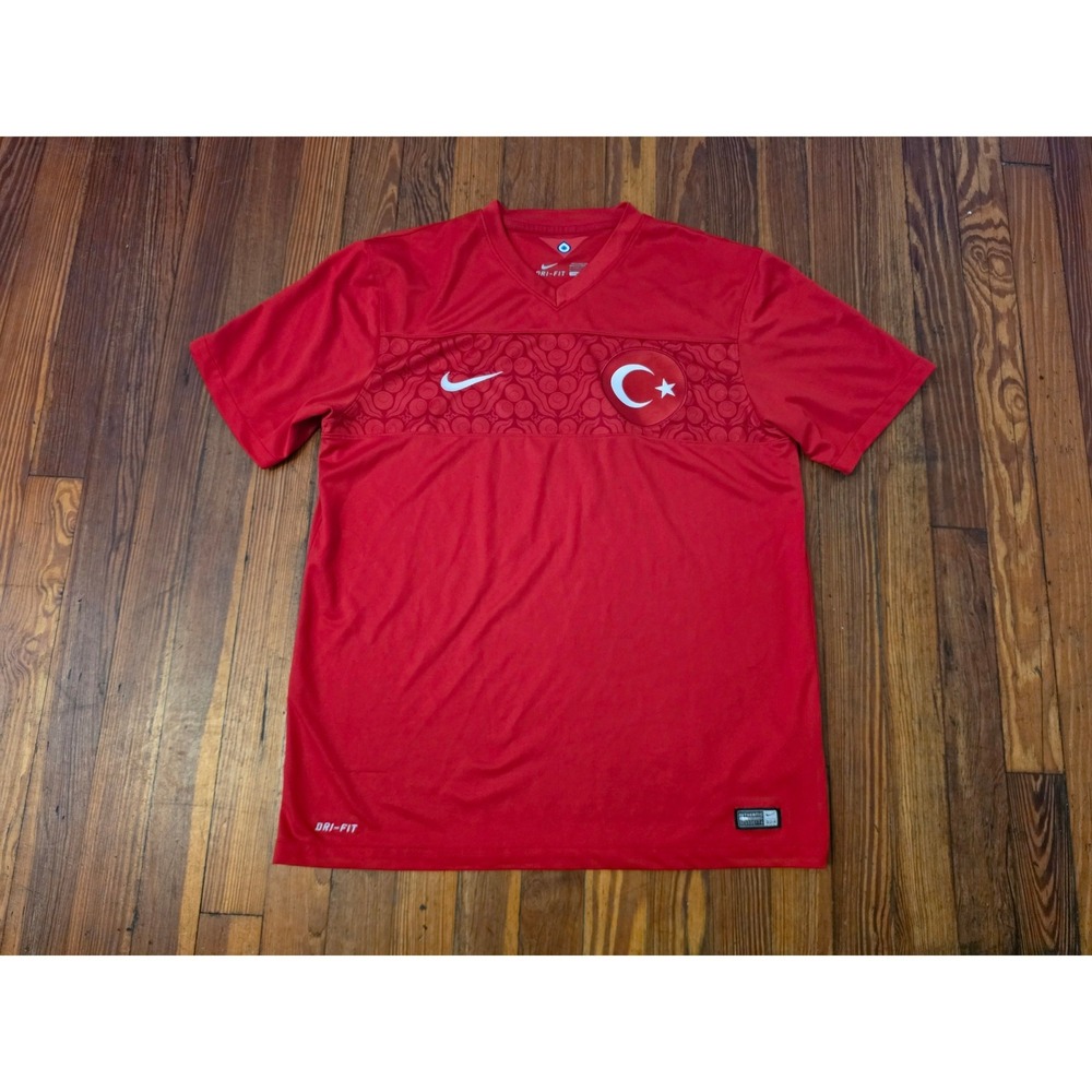 Nike Turkey National Team Soccer Jersey Red Dri-FIT 578319-657 Mens Large